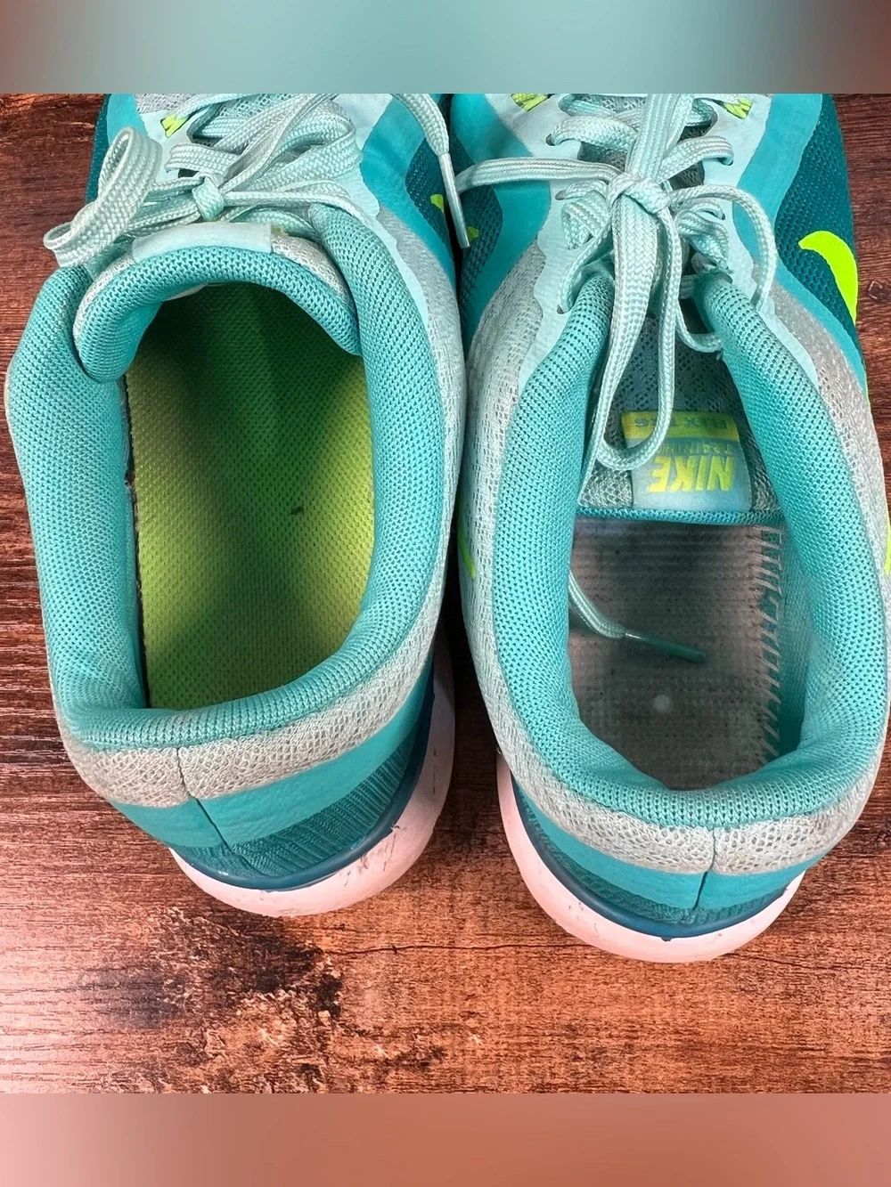 Nike Sneakers Flex Trainer 6 Turquoise Running Shoes 831217-300 Women's 9